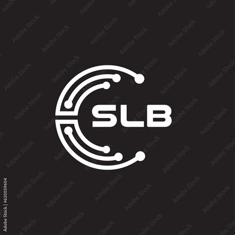 SLB letter technology logo design on black background. SLB creative ...