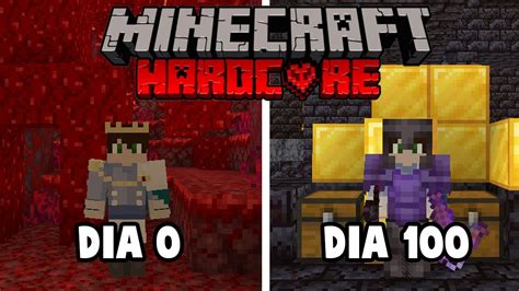 SobrevivÍ 100 Días En Minecraft Hardcore En El Nether Esto Fue Lo Que Paso Youtube