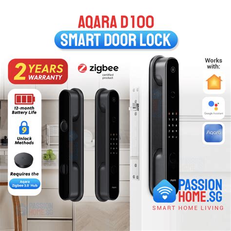 Aqara Door Lock D100 Zigbee Homekit Smart Lock Global PassionHome Sg