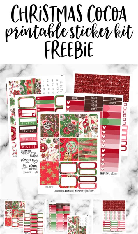 Free Printable Christmas Planner Stickers Inserts Accessories To