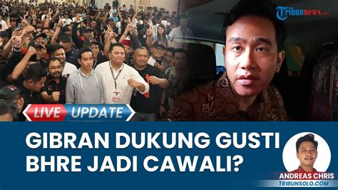 Pertemuan Gibran Dan Gusti Bhre Di Mangkunegaran Didampingi Relawan