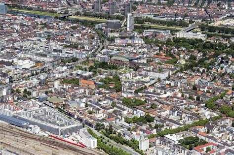 Mannheim Aus Der Vogelperspektive Industriedenkmal Wasserturm In