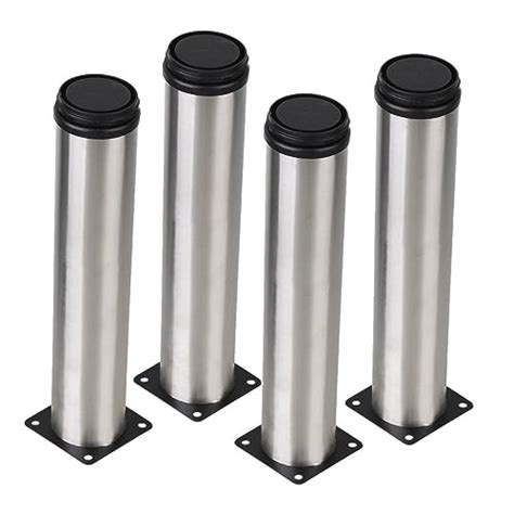 Bqlzr Silver X Mm Cabinet Metal Legs Adjustable Stainless Steel