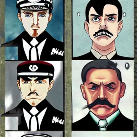 Hitler Anime Art Style Stable Diffusion