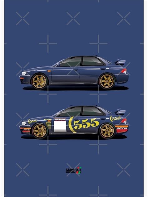 "Subaru Impreza GC8 Stock Vs Rally Spec" Poster for Sale by The ...