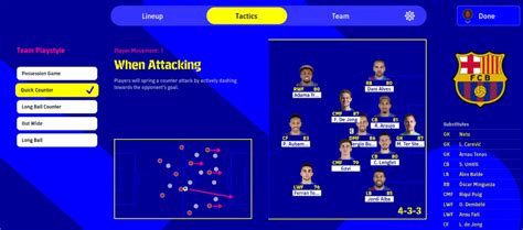 Efootball 2022 Quick Counter Formations