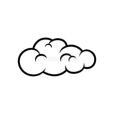 Cartoon Clouds Vector Collection in Blue Sky. Cloud Silhouette Vector ...