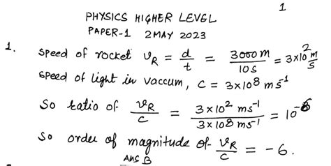 Ib Physics Answers Topic Wise Mcqs And Online Mcqs Ib Physics Answers