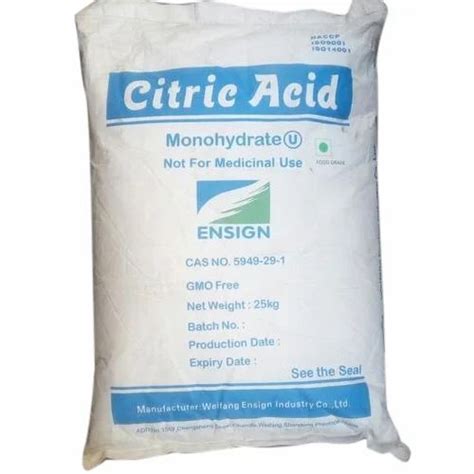 Citric Acid, Pack Size: 25 Kg at Rs 55/kilogram in New Delhi | ID ...