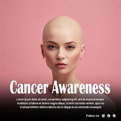 Premium PSD | A poster for cancer cancer awareness