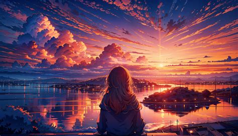 Anime Sunset (4k) Wallpaper by CYBERxYT on DeviantArt