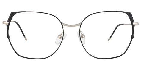 Carolina Geometric Prescription Glasses Silver Womens Eyeglasses