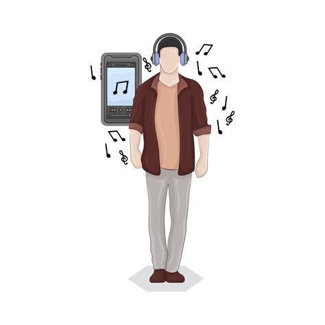 Illustration Of Man Listening To Music 36527325 PNG