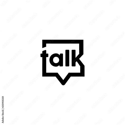 Talk Logo Design Inspiration Stock Vector | Adobe Stock