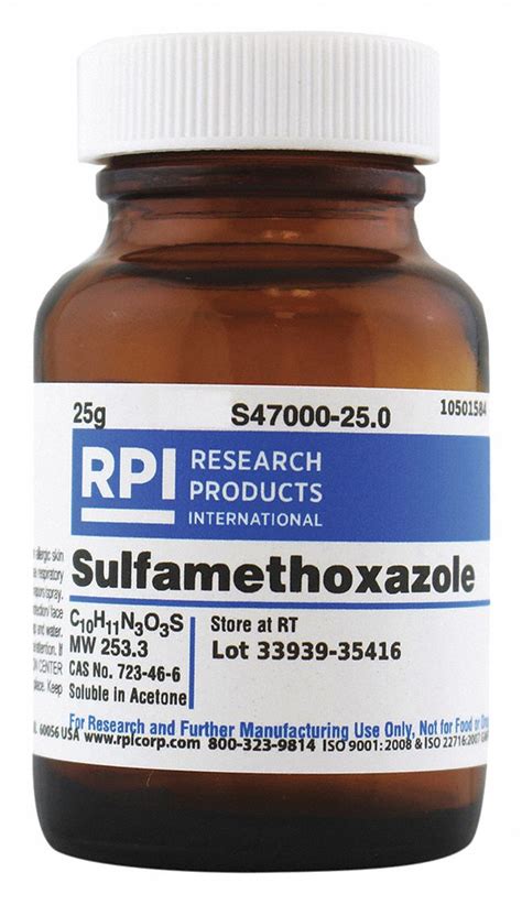 RPI Sulfamethoxazole, 25 g Powder - 30UA69|S47000-25.0 - Grainger