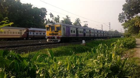 Katwa To Howrah Local Galloping Emu Train Running In A Golden Afternoon