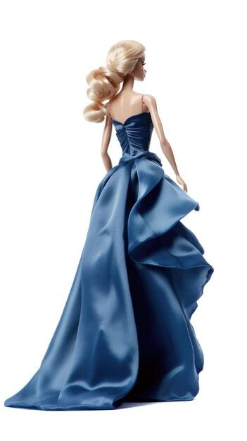 Premium Photo Barbie Doll Wearing A Blue Evening Gown By Retail