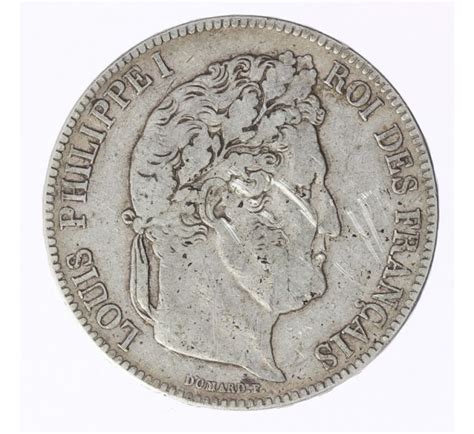 Monnaie France 5 francs 2ème type Domard Louis Philippe Ier Argent