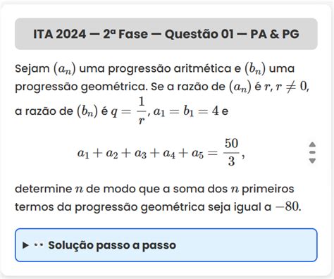 Questão Ita Matemática - Matemática ITA 2024: Questão 1 — 2ª Fase