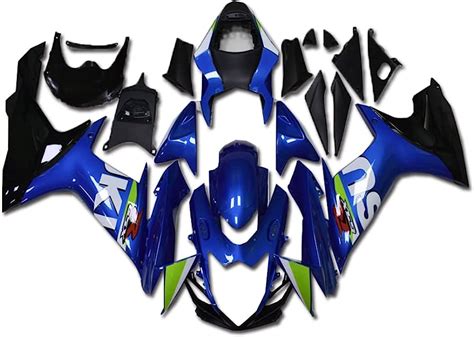 Fairings GLインジェクションブラックブルーフェアリングスズキ2006 2007 GSXR 600 750 B084に適しています