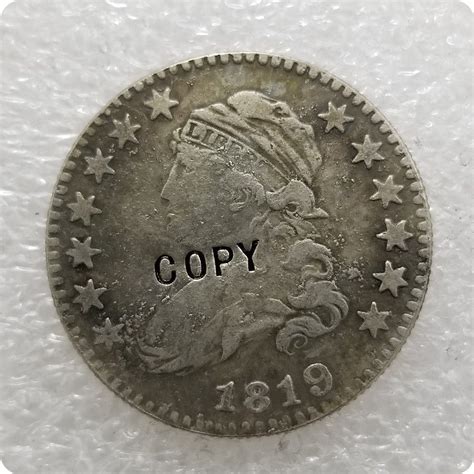 USA 1819 Capped Bust 25 Cents Quarters Dollars Copy Coin