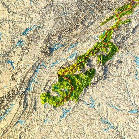 Appalachian Trail 1981 Relief Map | 3D Models and 3D Maps