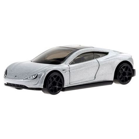 Hot Wheels Silver Tesla Roadster Kids Model Diecast Toy Car 164 Hcv04