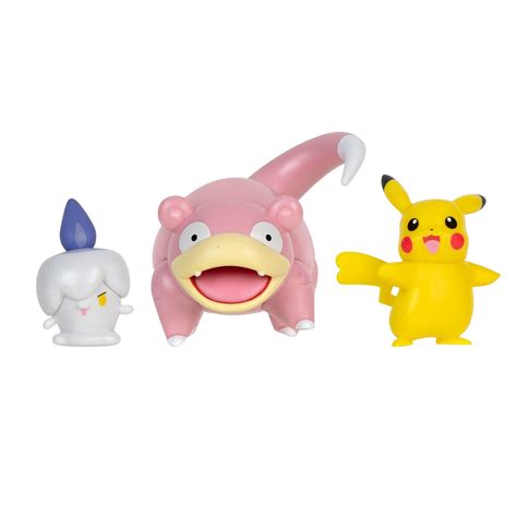 Jazwares Pokemon Battle Figure Set 3 Pack Pikachu Female Litwick