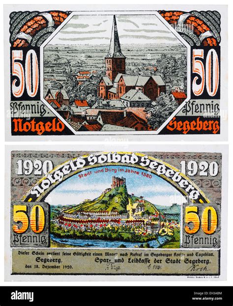 Pfennig Notgeld Banknote Segeberg Schleswig Holstein Germany