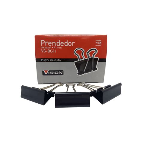 Prendedor De Papel Binder Clip Mm Unidades Vision