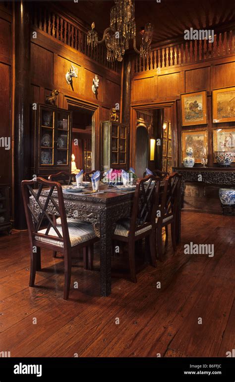 Dining Room Interior Of The Jim Thompson House Bangkok Thailand Stock