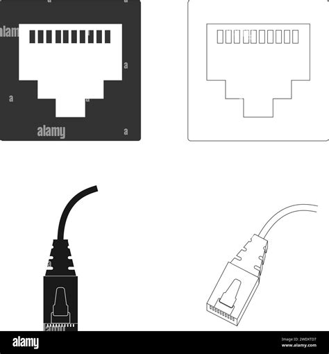 Rj45 Cable Stock Vector Images Alamy