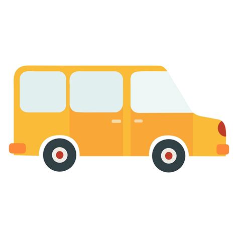 Cartoon car minibus. Vector illustration on a white background ...