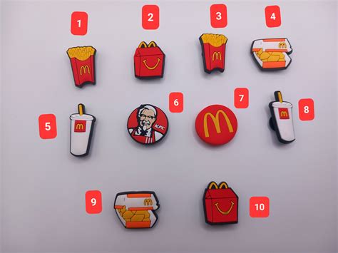 Mcdonalds Croc Charms KFC Fast Food Croc Charms Etsy UK