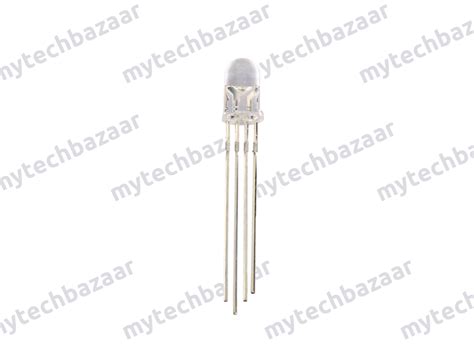 5 Mm Rgb Led 4 Pin Common Cathode Pack Of 100 Pieces Tri Color LED