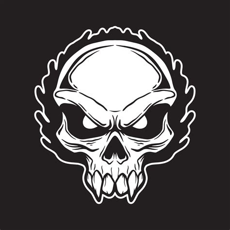 Skull art black and white hand drawn illustrations vector 41167045 ...