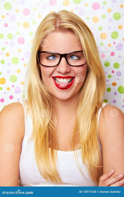 Girl With Crazy Smile Stock Photo Image Of Smiles Single 15971534