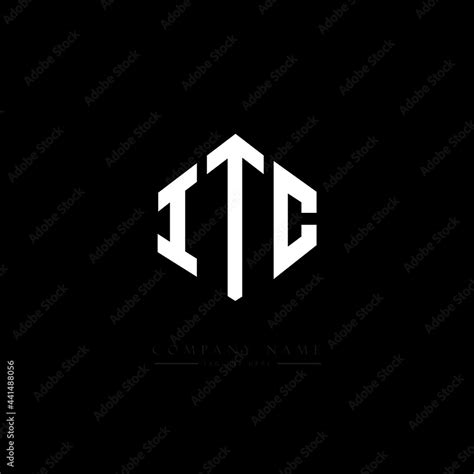 ITC letter logo design with polygon shape. ITC polygon logo monogram ...