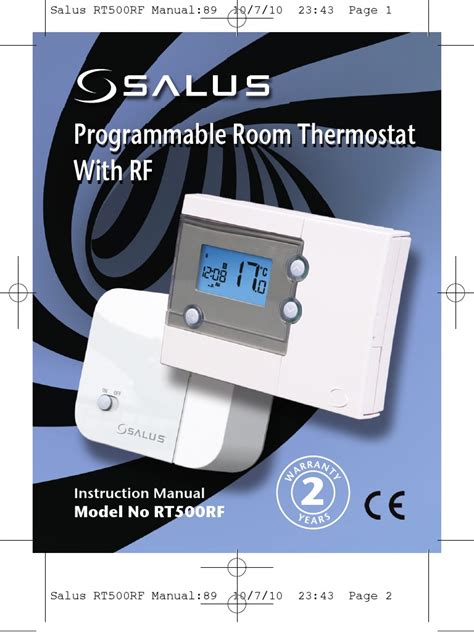 Salus Rt500rf Manual Thermostat Electrical Wiring