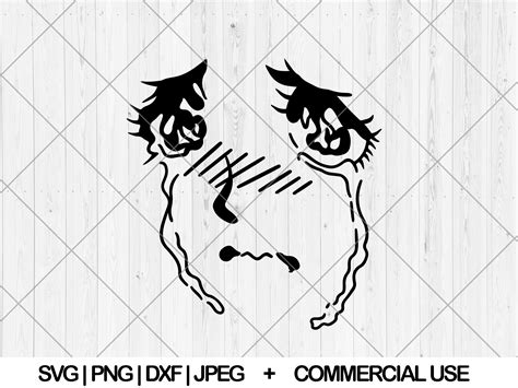 Crying Anime Face Svg Crying Eyes Svg Png Dxf Jpg Anime - Etsy UK