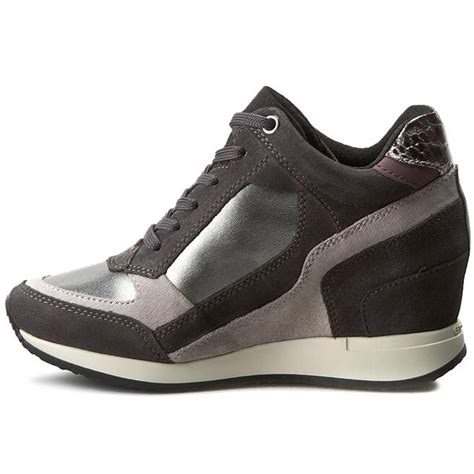 Sneakers Geox D Nydame A D Qa Ky C A G Anthracite Gun Eschuhe De