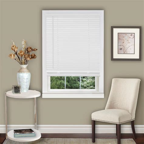 Achim 36 In W X 64 In L White 1 In Vinyl Blind Msg236wh06 The Home Depot