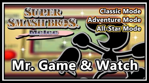 Super Smash Bros Melee Classic Adventure All Star Mode Mr Game