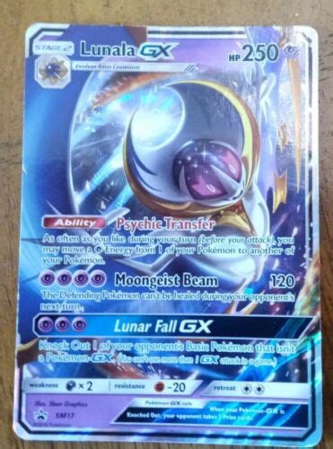 Lunala Gx Stage 2 Pokemon Great Condition 2016 Sm17 EBay