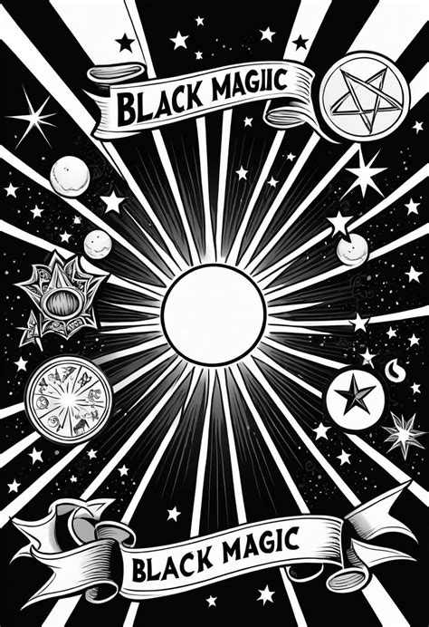 Simple Black Magic Poster In Black And White Stable Diffusion Online