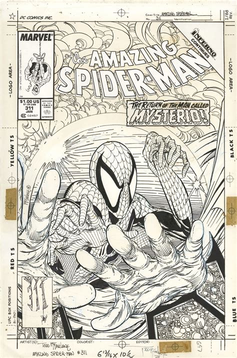 AMAZING SPIDER MAN 311 COVER 1989 TODD MCFARLANE RARE COVER FROM