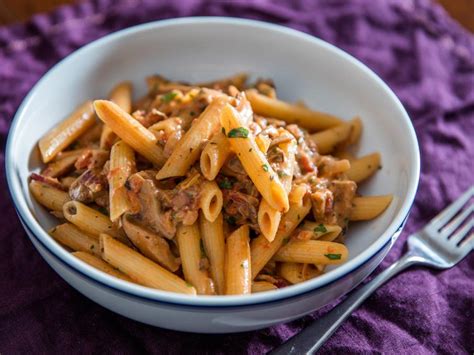 Penne Boscaiola Woodsman Style Pasta With Mushrooms And Bacon Recipe