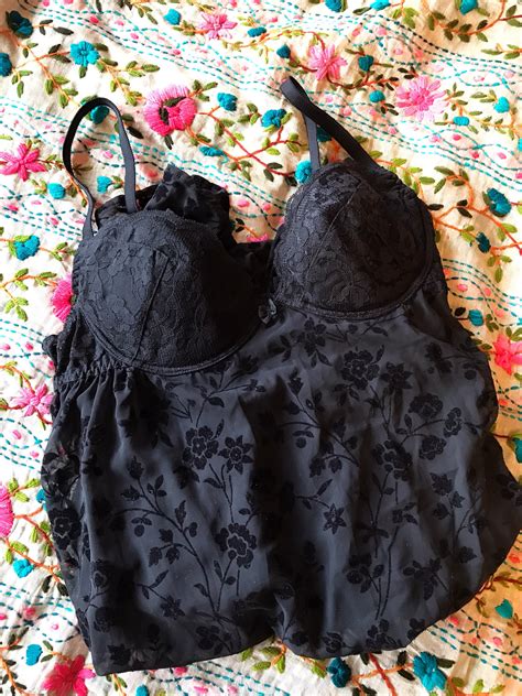 Vintage S Boudoir Lingerie Black Flocked Chiffon Baby Doll Etsy