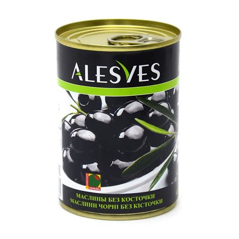 Купить маслины alesves без косточки черные 300г ж/б с доставкой на дом ...