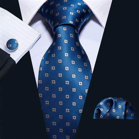 2021 Hi Tie Popular Blue Plaid Neckties Set 100 Silk 85cm Wide Ties